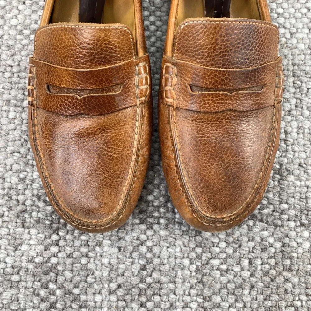 Cole Haan Driving Moccasins Men 8 D Brown Leather Penny Loafer C08429